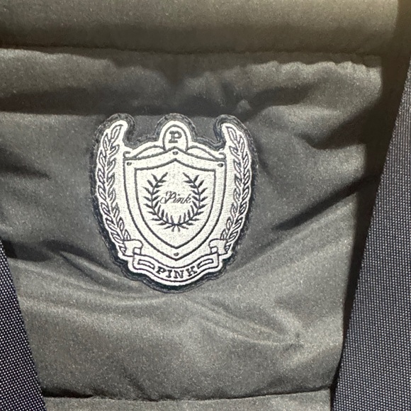 Quilted Black Tote Bag with Emblem by Pink - Picture 2 of 5